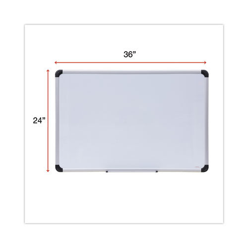 Magnetic Steel Dry Erase Marker Board, 36 X 24, White Surface, Aluminum/plastic Frame