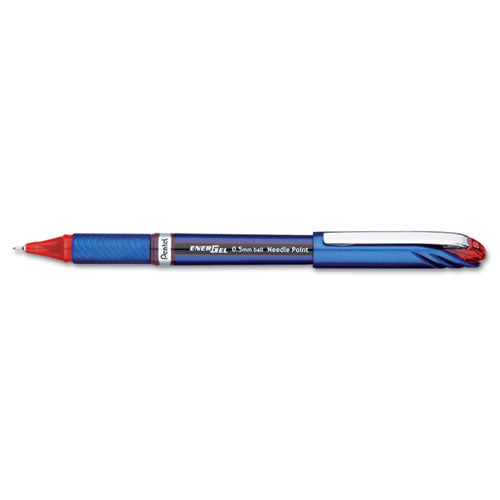 Energel Nv Gel Pen, Stick, Medium 0.7 Mm, Red Ink, Red Barrel, Dozen