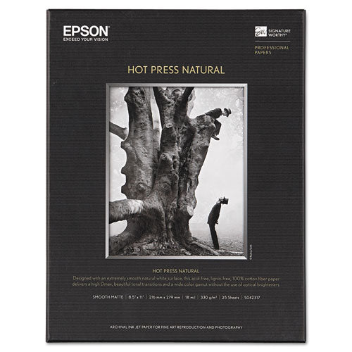 Hot Press Natural Fine Art Paper, 17 Mil, 17 X 22, Smooth Matte Natural, 25/pack