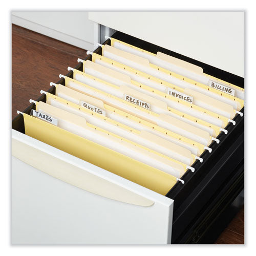 Deluxe Bright Color Hanging File Folders, Letter Size, 1/5-cut Tabs, Yellow, 25/box