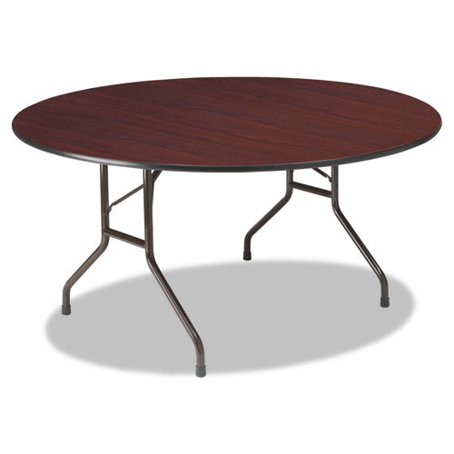 Officeworks Wood Folding Table, Round, 60" Diameter X 29h, Gray Top, Charcoal Base