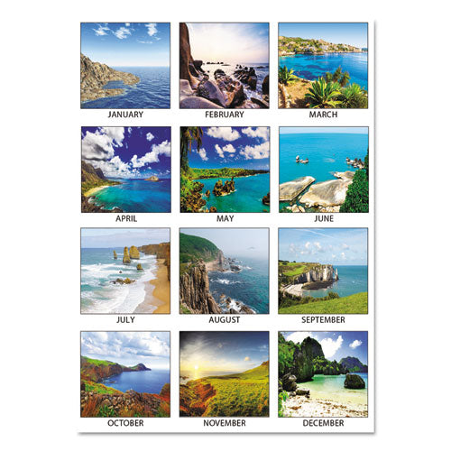 Recycled Earthscapes Desk Pad Calendar, Seascapes Photography, 18.5 X 13, Black Binding/corners,12-month (jan To Dec): 2023