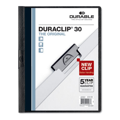 Duraclip Report Cover, Clip Fastener, Clear/dark Blue, 25/box