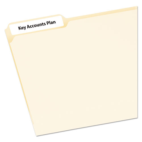 Removable File Folder Labels With Sure Feed Technology, 0.66 X 3.44, White, 7/sheet, 36 Sheets/pack