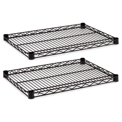 Industrial Wire Shelving Extra Wire Shelves, 36w X 24d, Black, 2 Shelves/carton