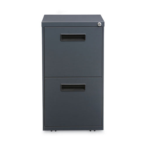 File Pedestal, Left Or Right, 2 Legal/letter-size File Drawers, Charcoal, 14.96" X 19.29" X 27.75"