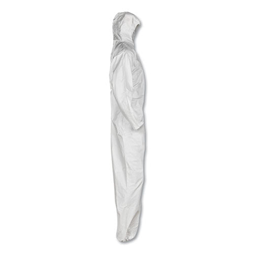 A30 Elastic Back And Cuff Hooded Coveralls, 3x-large, White, 21/carton