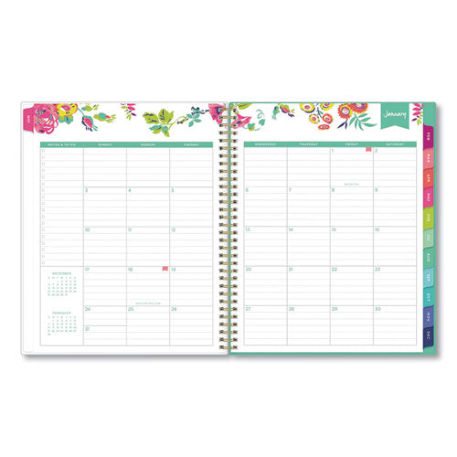 Day Designer Peyton Create-your-own Cover Weekly/monthly Planner, Floral Artwork, 11 X 8.5, White, 12-month (jan-dec): 2023