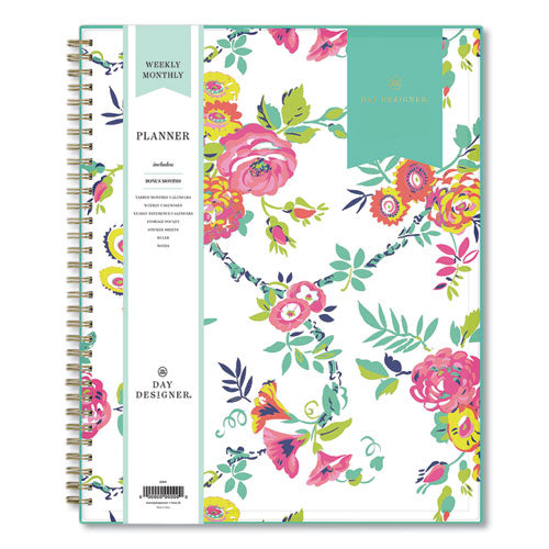 Day Designer Peyton Create-your-own Cover Weekly/monthly Planner, Floral Artwork, 11 X 8.5, White, 12-month (jan-dec): 2023