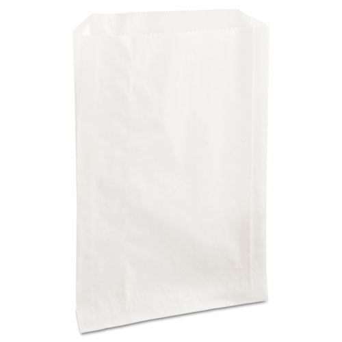 Grease-resistant Single-serve Bags, 6" X 6.5", White, 2,000/carton