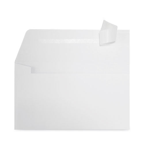 Peel Seal Strip Business Envelope, Address Window, #10, Square Flap, Self-adhesive Closure, 4.13 X 9.5, White, 500/box