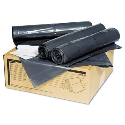 Linear Low Density Can Liners, 55 Gal, 1.3 Mil, 39.5" X 48", Gray, 100/carton