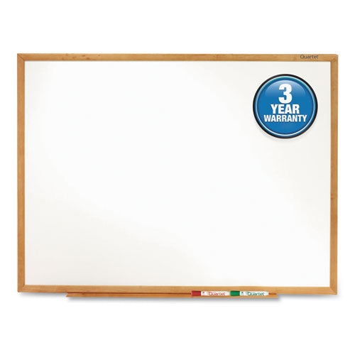 Classic Series Total Erase Dry Erase Boards, 96 X 48, White Surface, Oak Fiberboard Frame