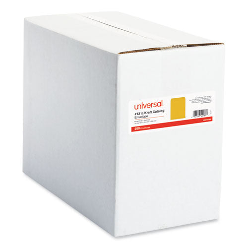 Catalog Envelope, 28 Lb Bond Weight Kraft, #13 1/2, Square Flap, Gummed Closure, 10 X 13, Brown Kraft, 250/box