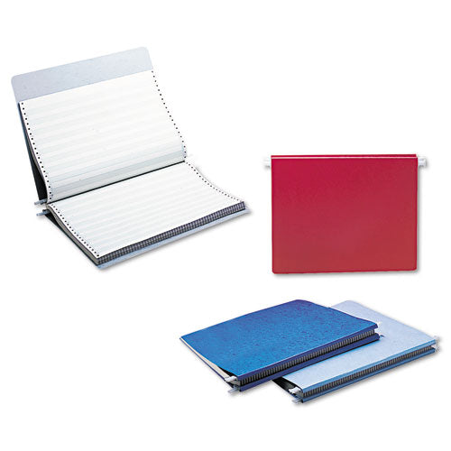 Pressboard Hanging Binder, 2 Posts, 6" Capacity, 9.5 X 11, Light Blue