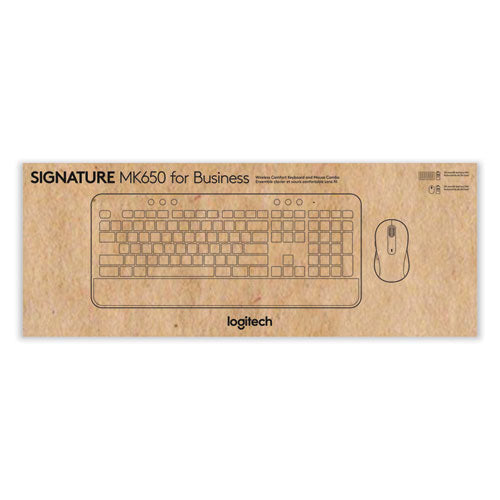 Signature Mk650 Wireless Keyboard And Mouse Combo For Business, 2.4 Ghz Frequency/32 Ft Wireless Range, Graphite