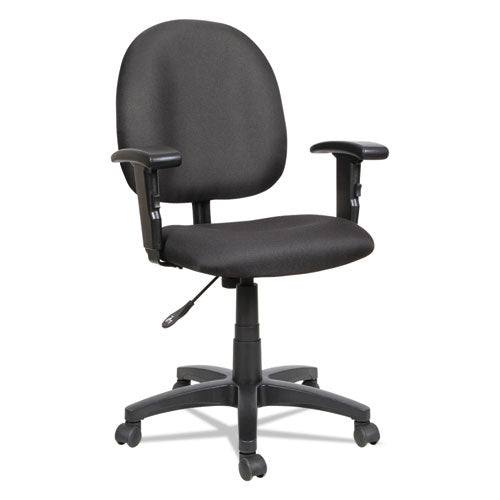 Alera Essentia Series Swivel Task Chair With Adjustable Arms, Supports Up To 275 Lb, 17.71" To 22.44" Seat Height, Black