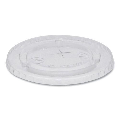 Earthchoice Compostable Cold Cup Lid With Straw Slot For A Cups, Fits 7, 9, 20 Oz A Cups, 1,020/carton