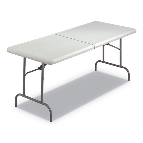 Indestructable Classic Folding Table, Square Top, 200 Lb Capacity, 34w X 34d X 29h, Platinum Granite