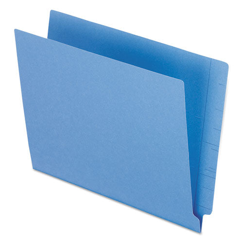 Colored End Tab Folders With Reinforced Double-ply Straight Cut Tabs, Letter Size, 0.75" Expansion, Purple, 100/box
