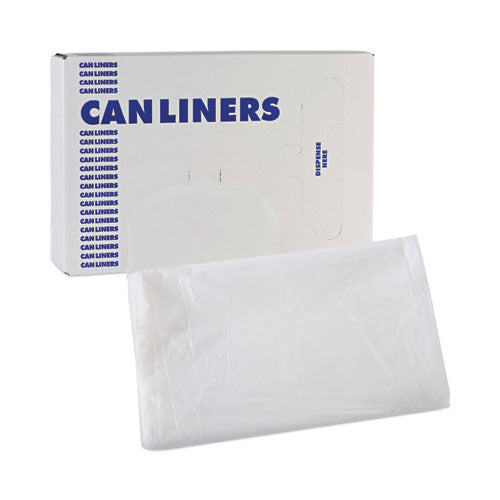 High Density Industrial Can Liners Flat Pack, 33 Gal, 16 Microns, 33 X 40, Natural, 200/carton