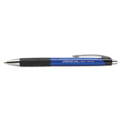 Comfort Grip Ballpoint Pen, Retractable, Medium 1 Mm, Blue Ink, Blue Barrel, Dozen