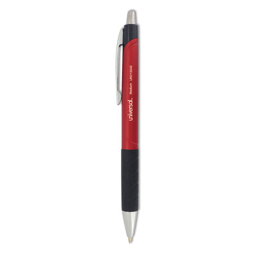 Comfort Grip Ballpoint Pen, Retractable, Medium 1 Mm, Blue Ink, Blue Barrel, Dozen