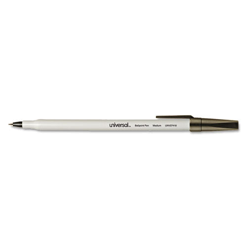 Ballpoint Pen, Stick, Medium 1 Mm, Blue Ink, Gray Barrel, Dozen