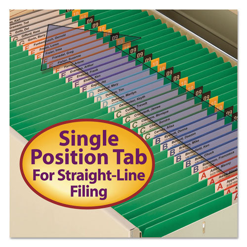 Reinforced Top Tab Colored File Folders, Straight Tabs, Legal Size, 0.75" Expansion, Green, 100/box