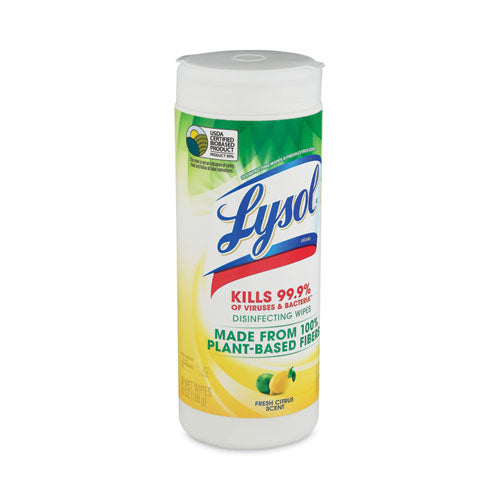 Disinfecting Wipes Ii Fresh Citrus, 1-ply, 7 X 7.25, White, 30 Wipes/canister, 12 Canisters/carton