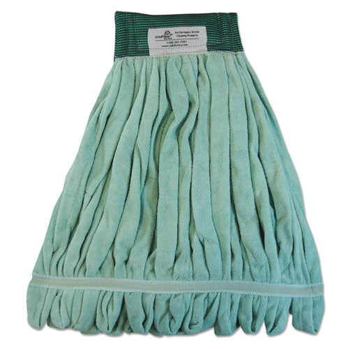 Microfiber Looped-end Wet Mop Head, Large, Green, 12/carton