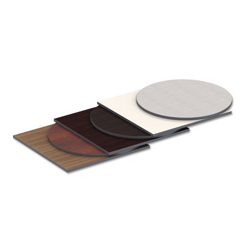 Reversible Laminate Table Top, Round, 35.5" Diameter, Espresso/walnut