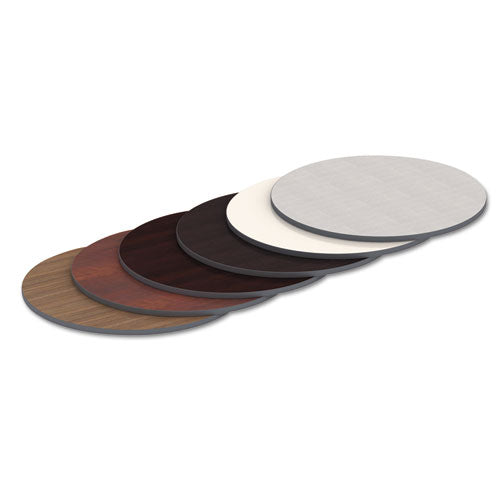 Reversible Laminate Table Top, Round, 35.5" Diameter, Espresso/walnut