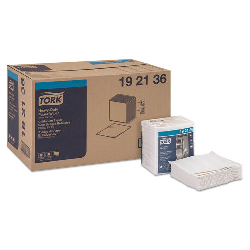 Heavy-duty Paper Wiper 1/4 Fold, 1-ply, 12.5 X 13, White, 56/pack, 16 Packs/carton
