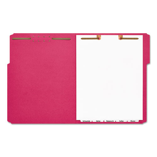 Write And Erase Tab Dividers For Classification Folders, Narrow Bottom Tab, 5-tab, 11 X 8.5, 1 Set