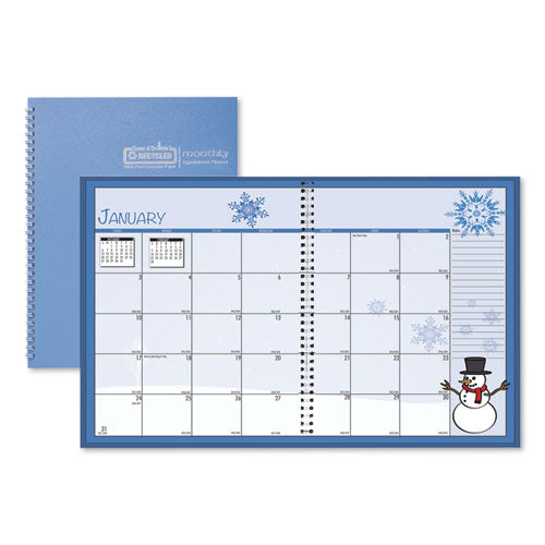 Seasonal Monthly Planner, Seasonal Artwork, 10 X 7, Light Blue Cover, 12-month (jan To Dec): 2023