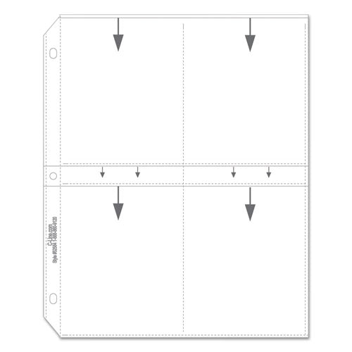 Clear Photo Pages For Eight 3.5 X 5 Photos, 3-hole Punched, 11.25 X 8.13, 50/box