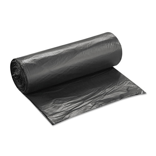 High-density Commercial Can Liners Value Pack, 60 Gal, 19 Microns, 38" X 58", Black, 25 Bags/roll, 6 Rolls/carton