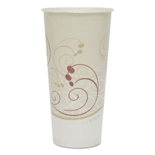 Symphony Treated-paper Cold Cups, 16 Oz, White/beige/red, 50/bag, 20 Bags/carton