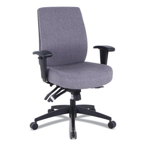 Alera Wrigley Series 24/7 High Performance High-back Multifunction Task Chair, Supports 300 Lb, 17.24" To 20.55" Seat, Black