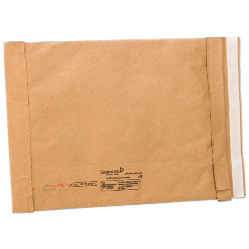 Jiffy Padded Mailer, #0, Paper Padding, Fold-over Closure, 6 X 10, Natural Kraft, 250/carton