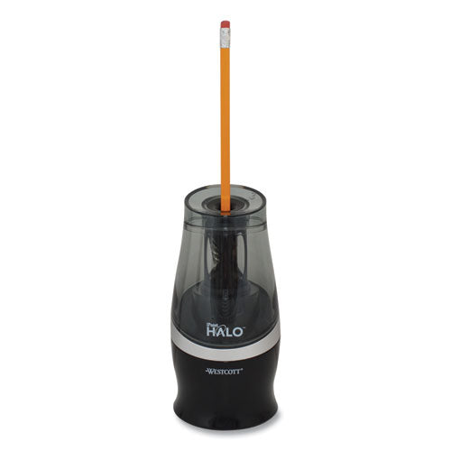 Halo Colored Pencil Non-stick Electric Sharpener, Ac-powered, 3.5 X 6.75, Black/silver