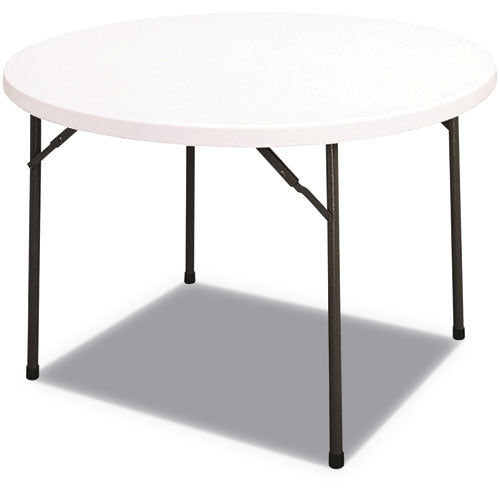 Round Plastic Folding Table, 60" Diameter X 29.25h, White