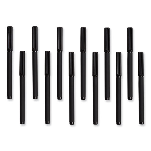 Catalina Porous Point Pen, Stick, Fine 0.7 Mm, Black Ink, Black Barrel, 12/pack