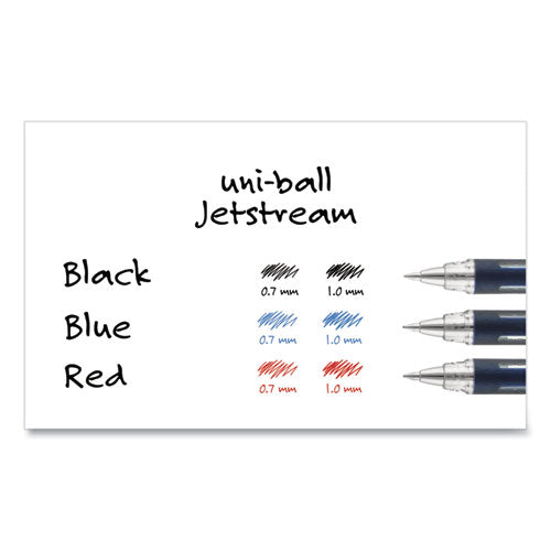 Jetstream Stick Ballpoint Pen, Bold 1 Mm, Blue Ink, Black Barrel