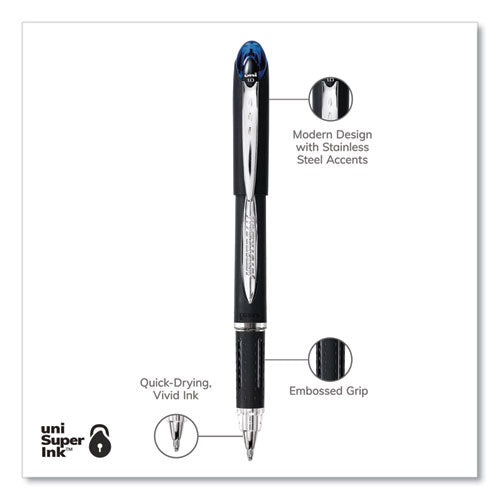 Jetstream Stick Ballpoint Pen, Bold 1 Mm, Blue Ink, Black Barrel