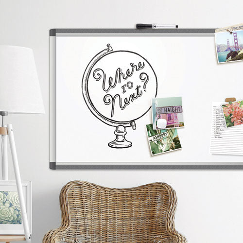 Pinit Magnetic Dry Erase Board, 24 X 18, White Surface, Silver Aluminum Frame