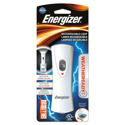 Energizer Weather Ready Led Flashlight 1 Nimh Rechargeable Battery (included) Silver/gray