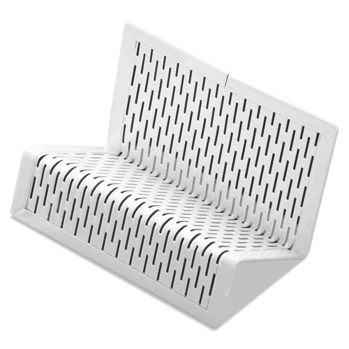 Artistic Urban Collection Punched Metal Business Card Holder Holds 50 2x3.5 Cards Perforated Steel White