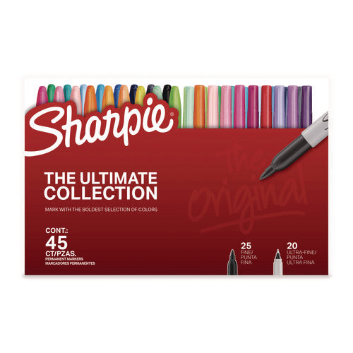 Sharpie Permanent Markers Ultimate Collection Assorted Tip Sizes/assorted Tip Types Assorted Colors 45/pack